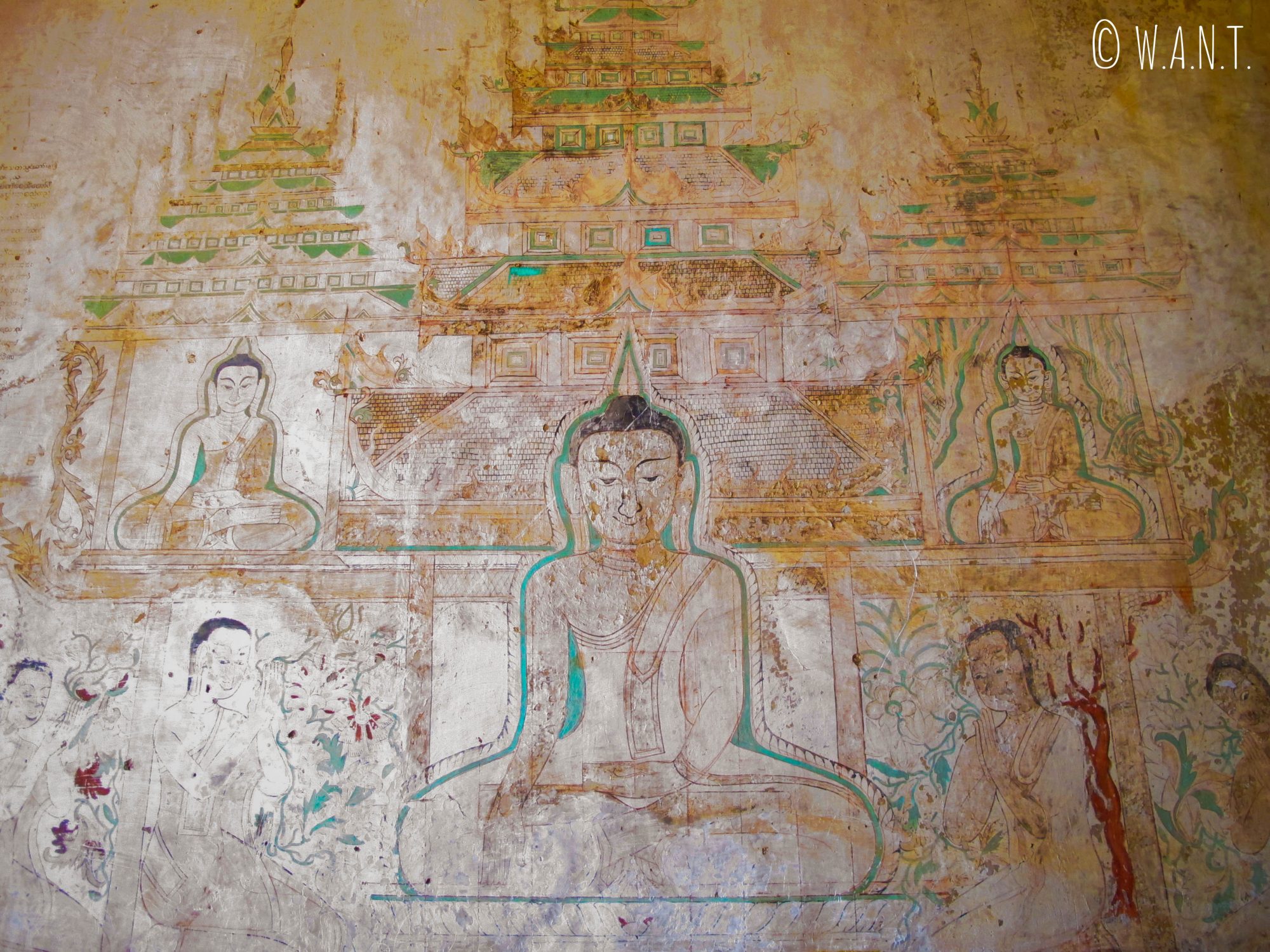 Fresque murale à l'intérieur du temple Sulamani