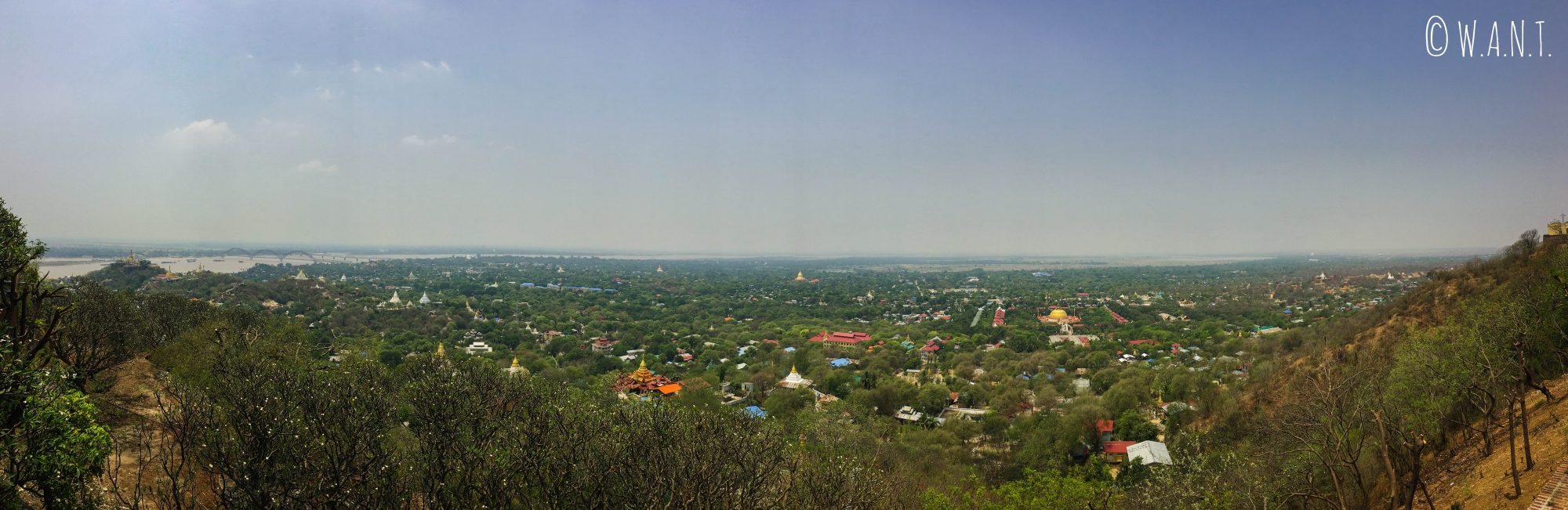 Panorama sur Sagaing depuis la pagode Soon U Ponya Shin