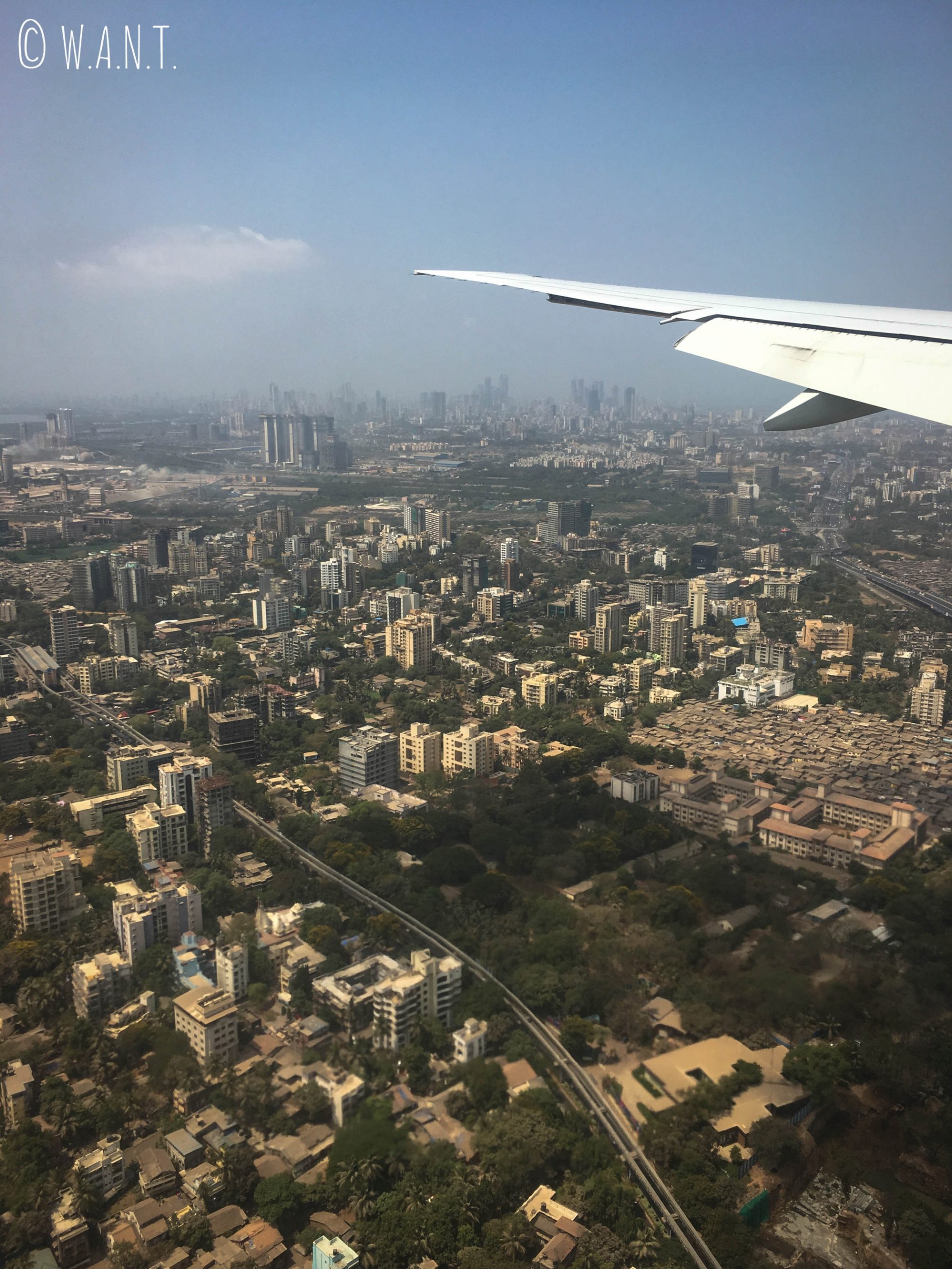 Préparation à l'atterrissage au-dessus de Mumbai