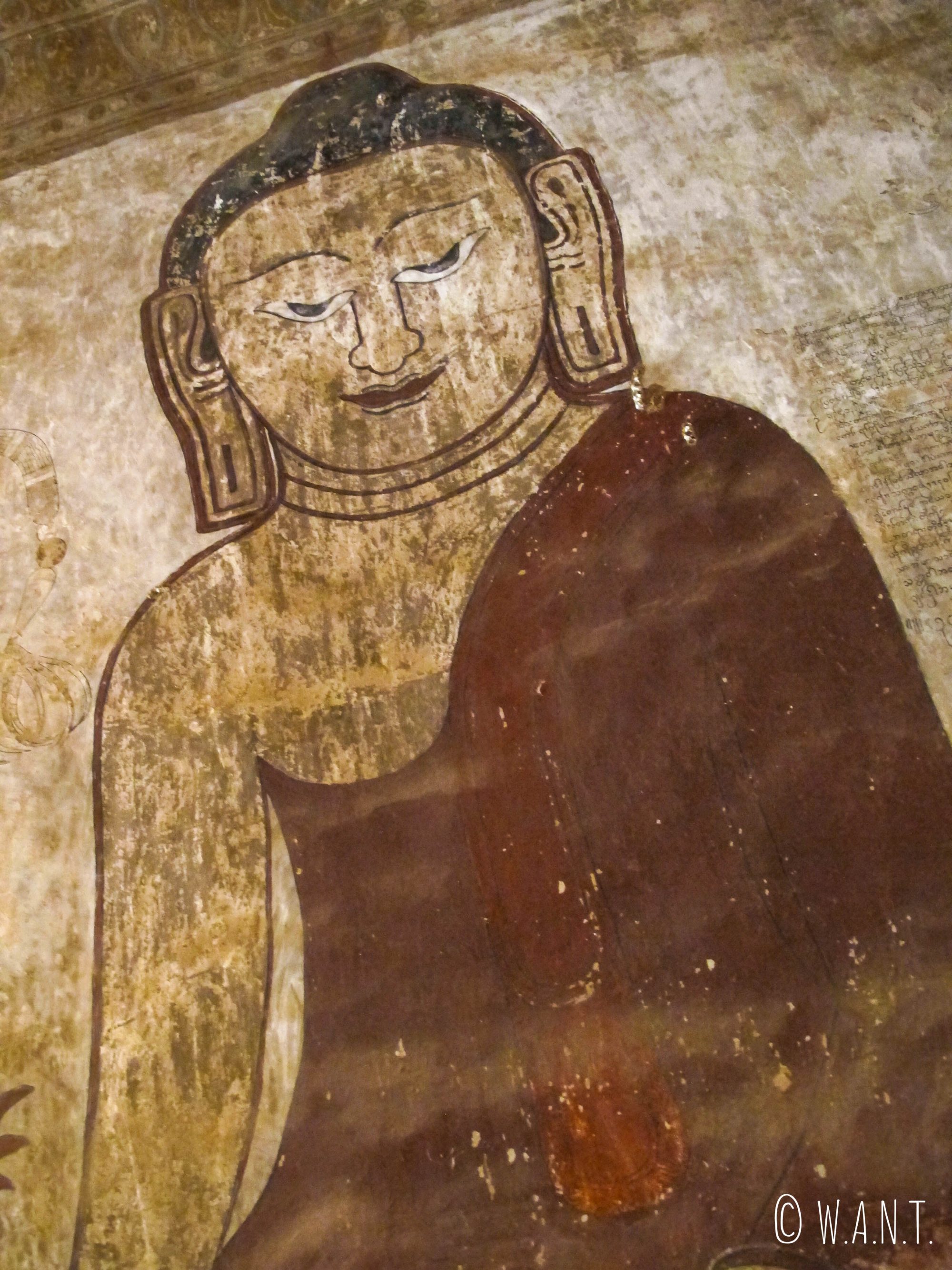 Représentation murale de Bouddha à l'intérieur de Sulamani