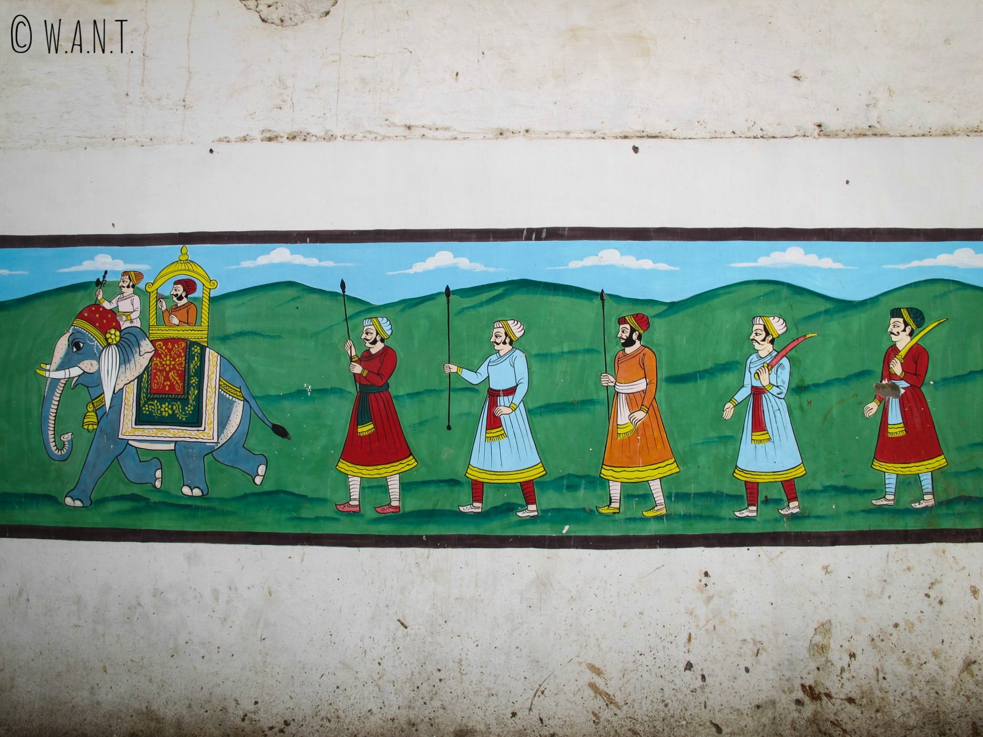 Fresque murale dans les rues de Jodhpur