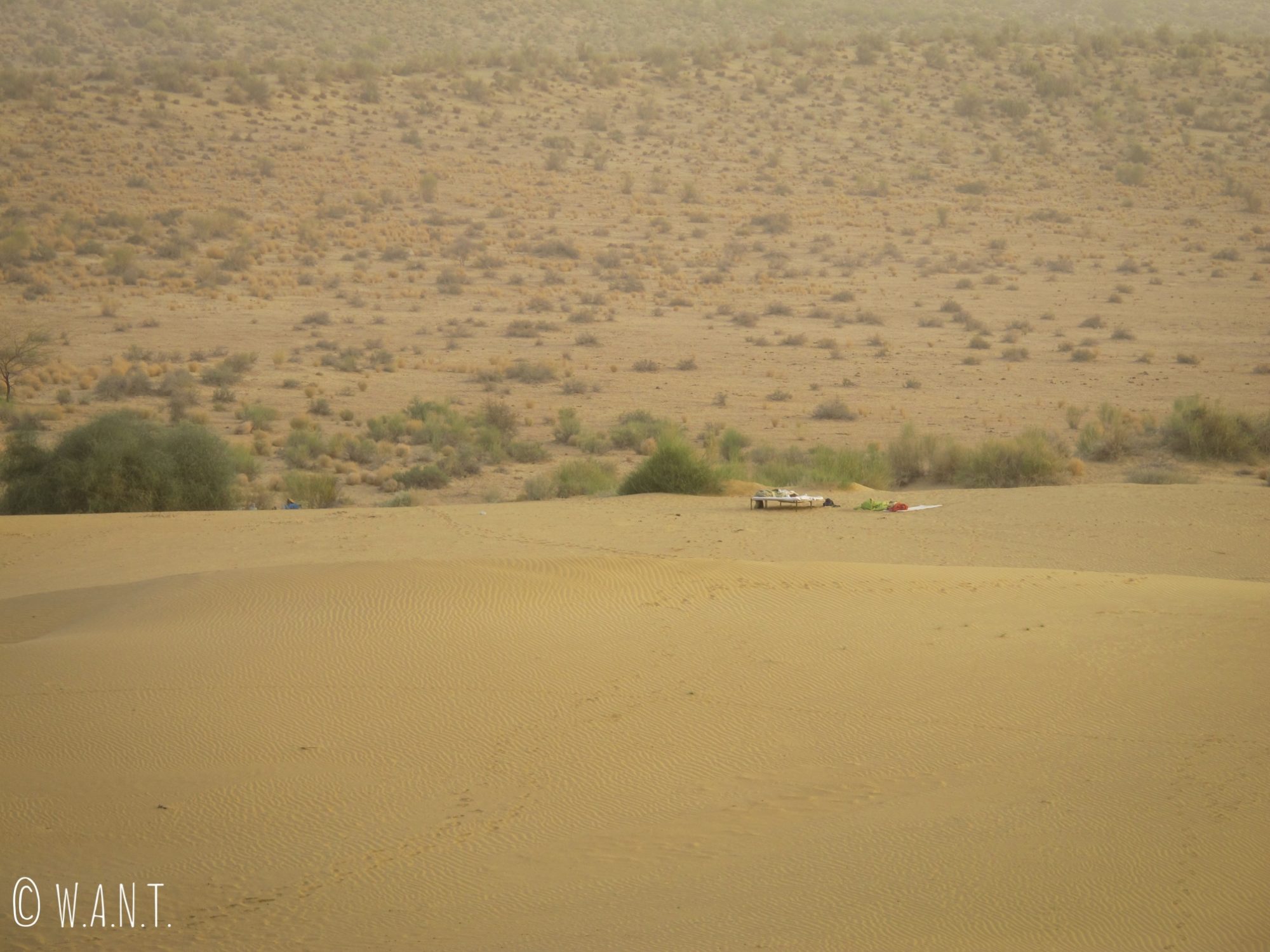 Nos couchages au milieu des dunes du désert du Thar