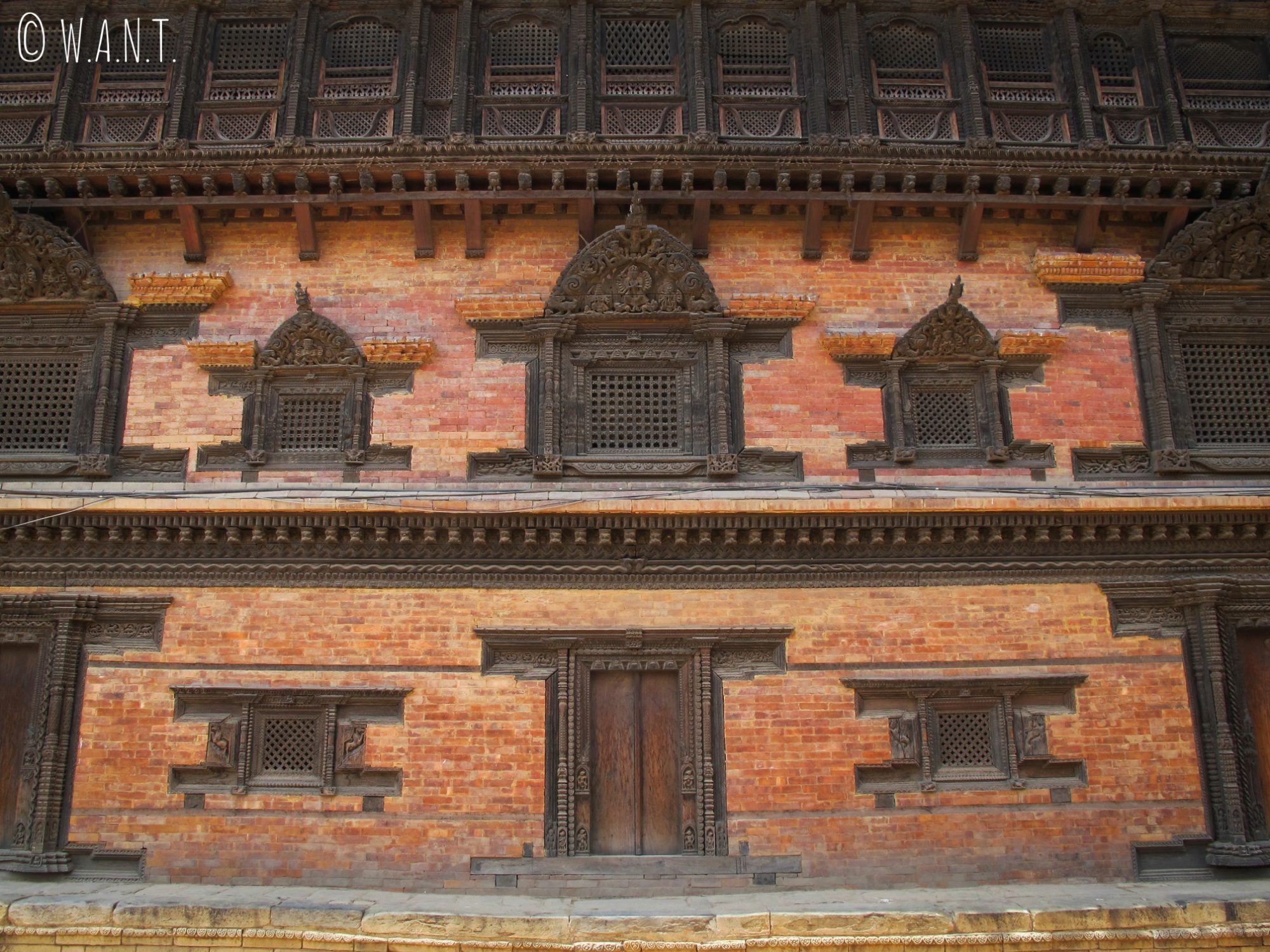 Façade du palais aux 55 fenêtres sur Durbar Square à Bhaktapur