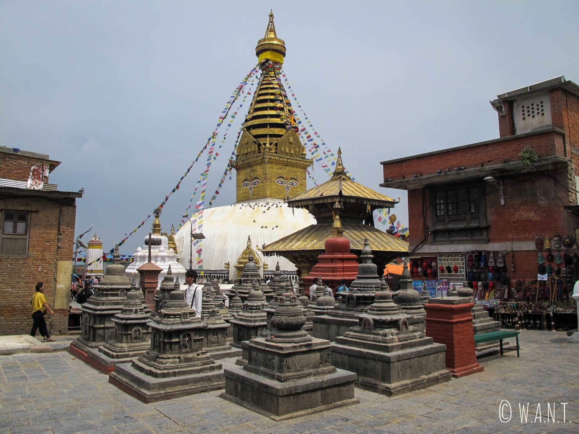 Le Stupa Swayambhunath se situe sur une colline qui domine la ville