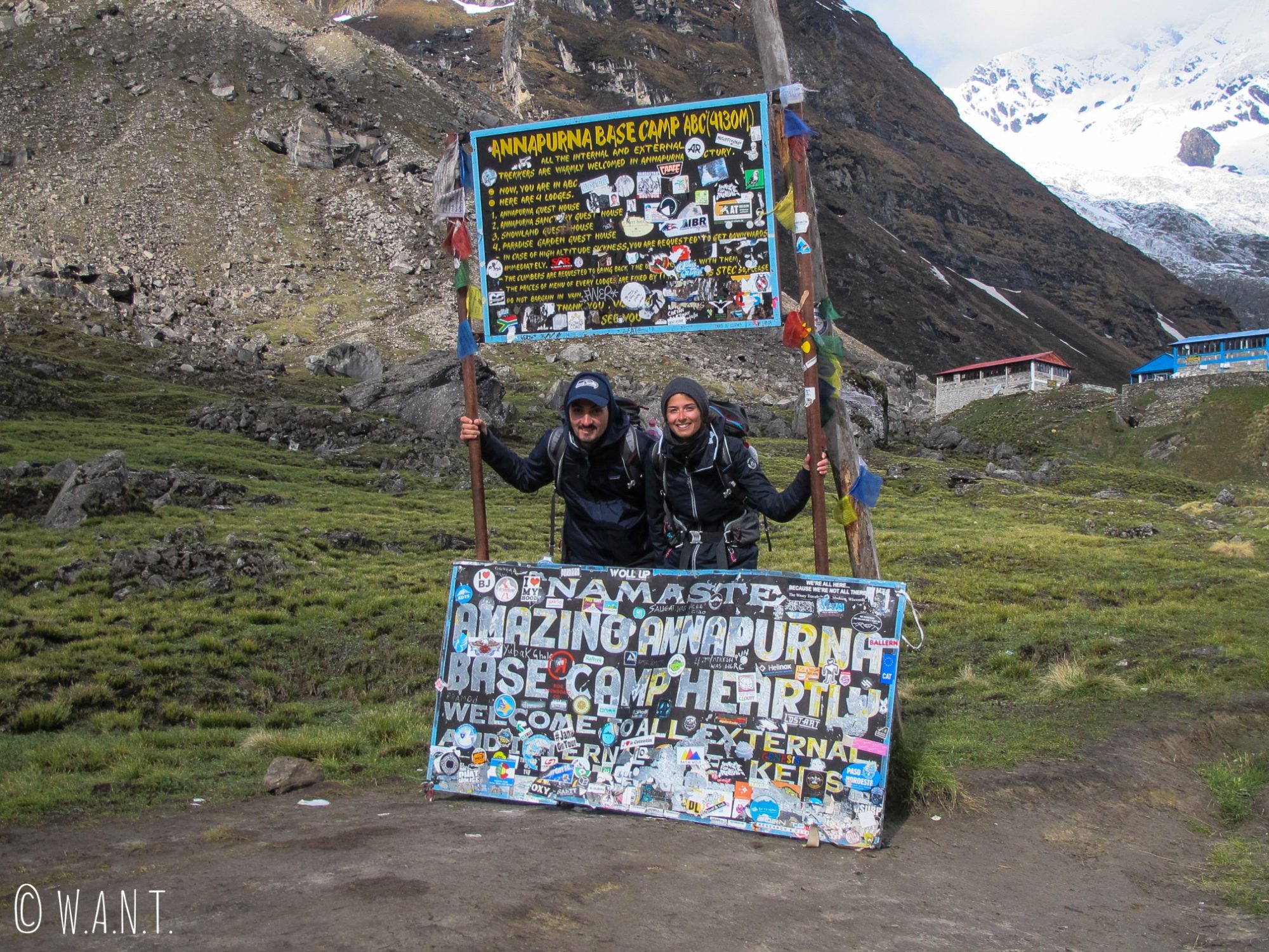 Nous ne sommes pas peu fiers d'être arrivés jusqu'au Camp de Base de l'Annapurna