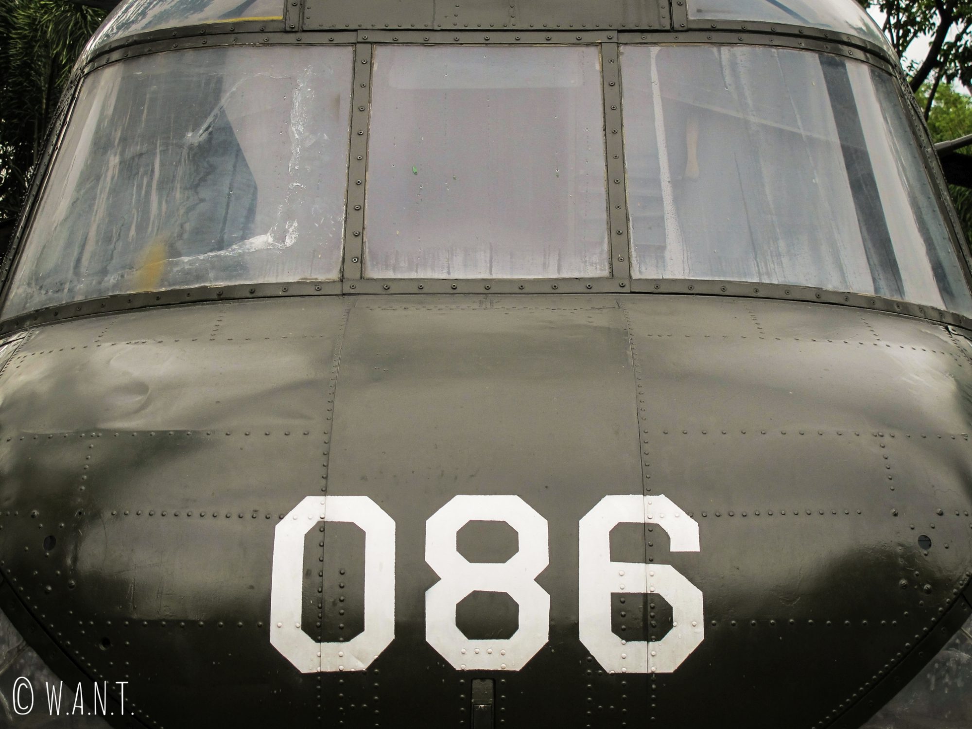 Avant d'un hélicoptère Chinook, très représentatif de la guerre du Vietnam