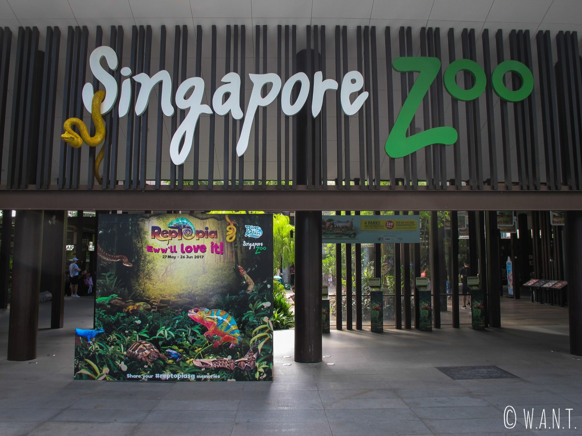 Entrée du zoo de Singapour