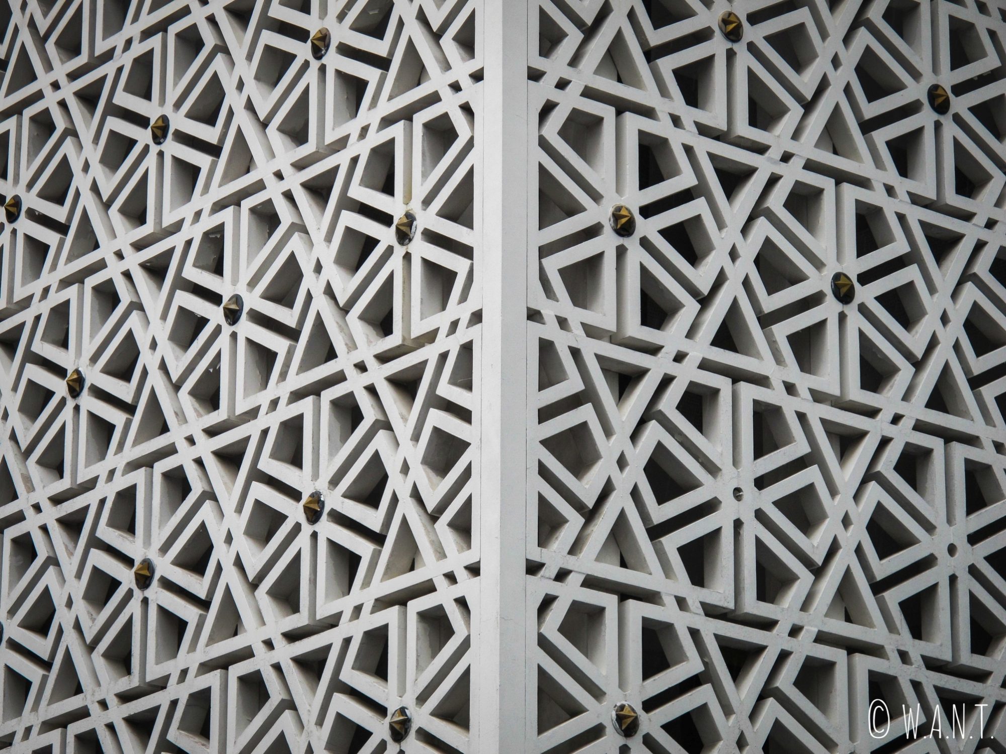 Façade sculptée de la National Mosque