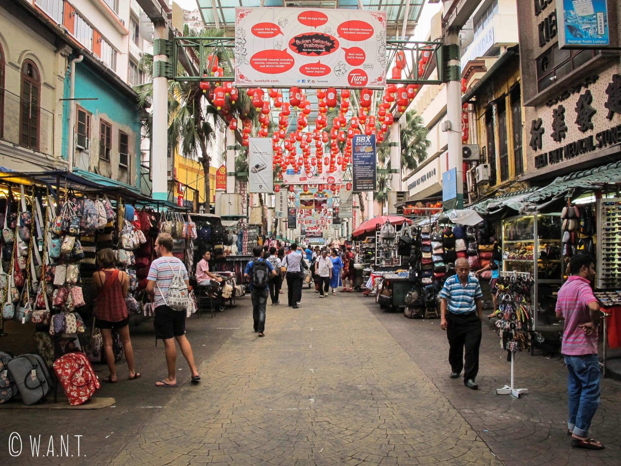 Le quartier de Chinatown de Kuala Lumpur s'organise autour de la rue Petaling Street