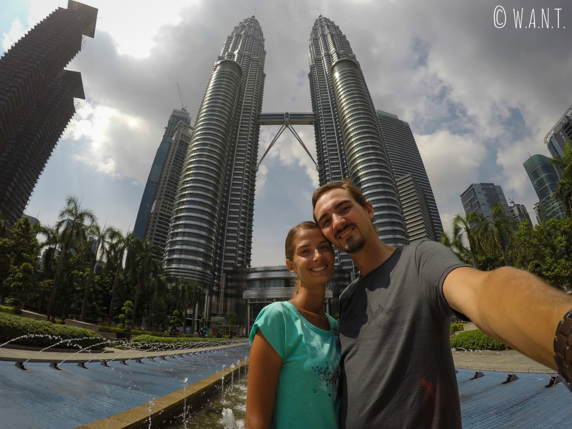 Selfie devant les Tours jumelles Petronas