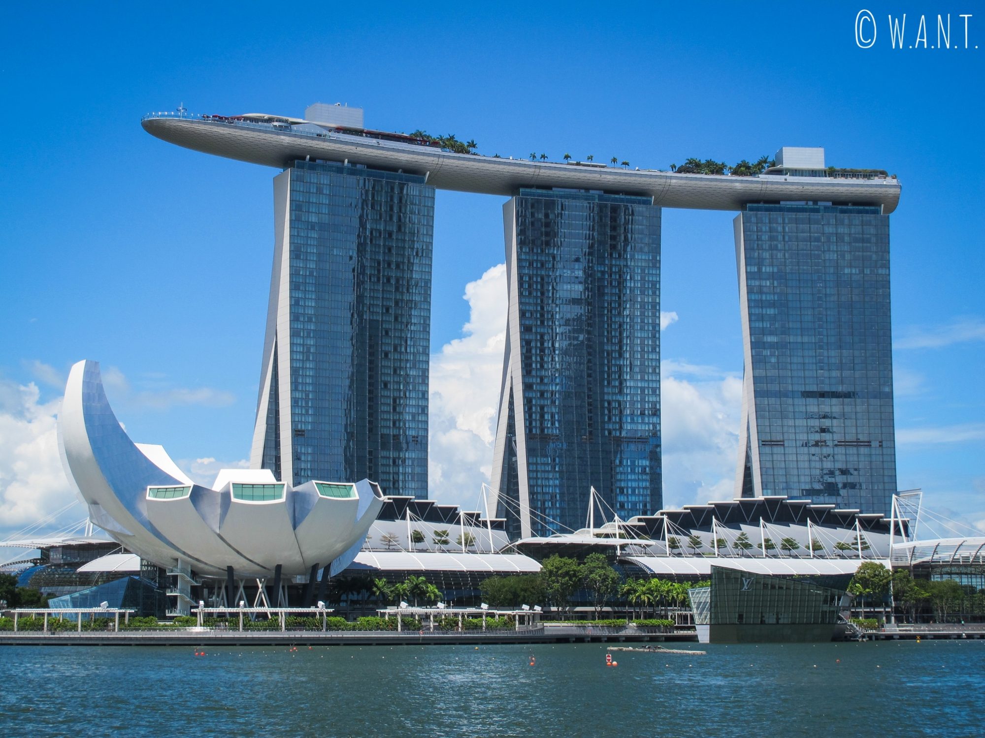 Vue sur le Marina Bay Sands et l'ArtScience Museum de Singapour