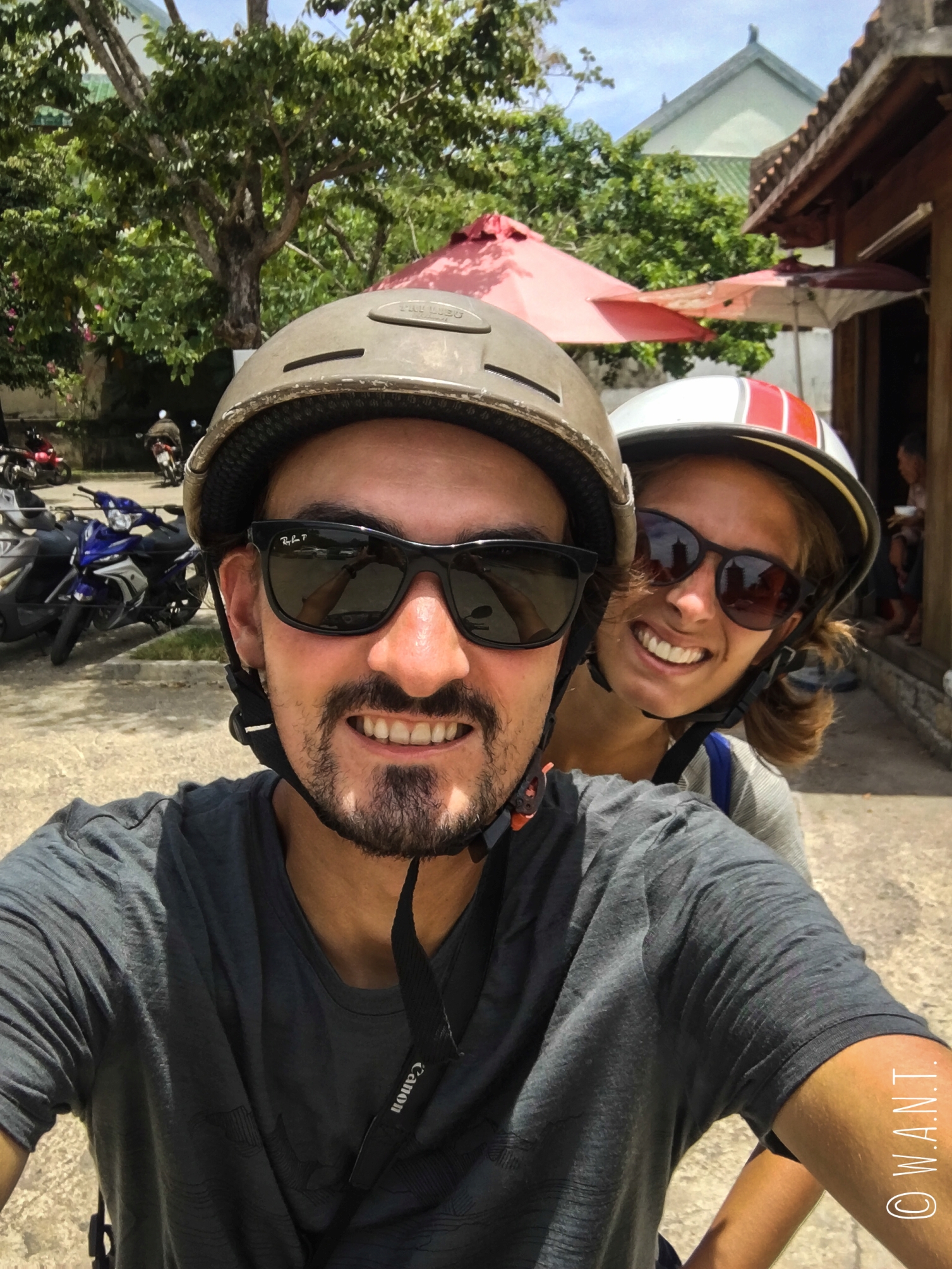 Selfie sur notre scooter à Da Nang