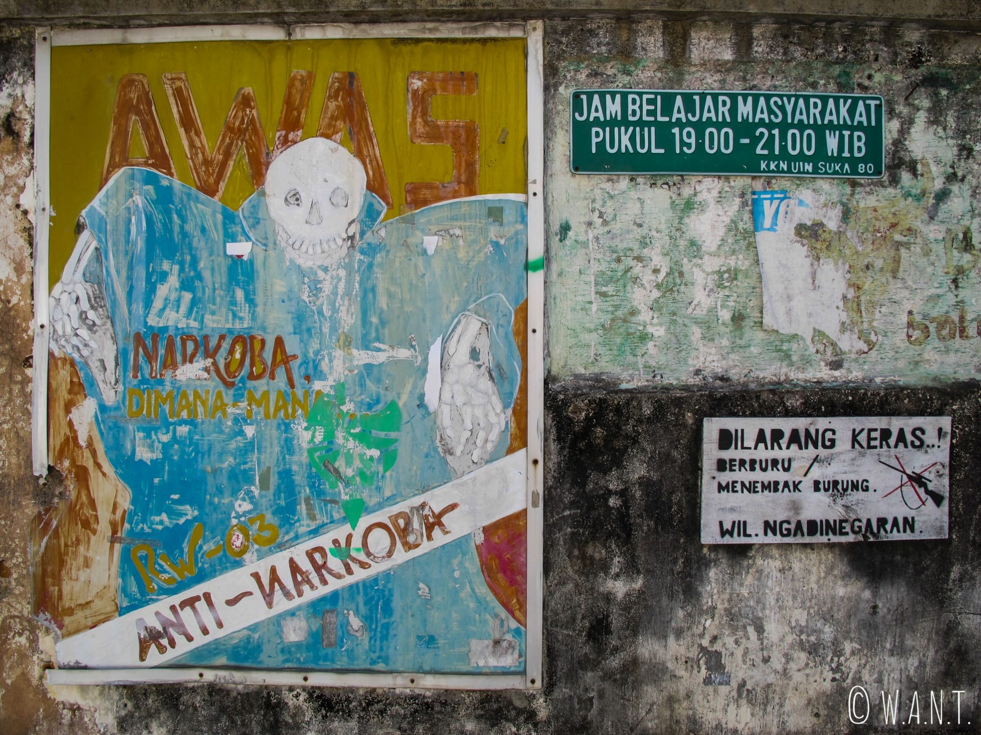 Affiche dans les rues de Yogyakarta