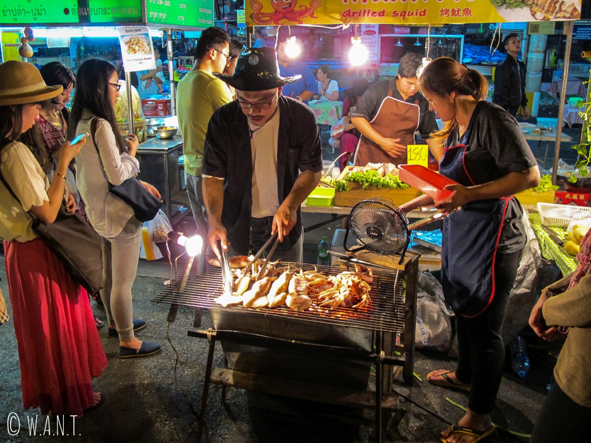 Barbecue au Saturday Night Market de Chiang Mai