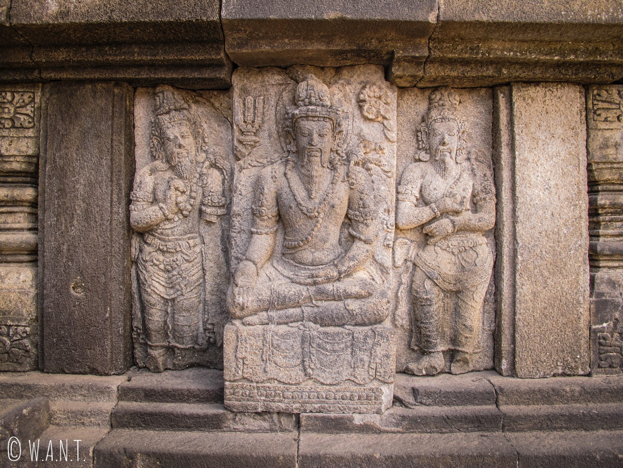 Bas-relief du temple de Prambanan
