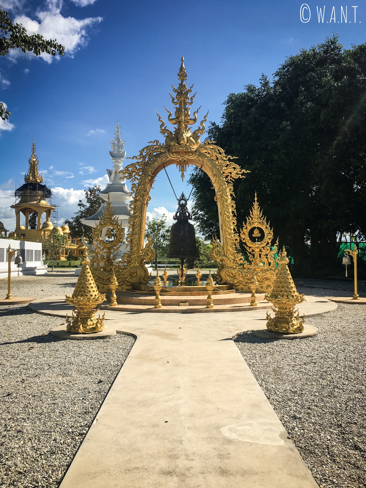 Cloche au White Temple de Chiang Rai