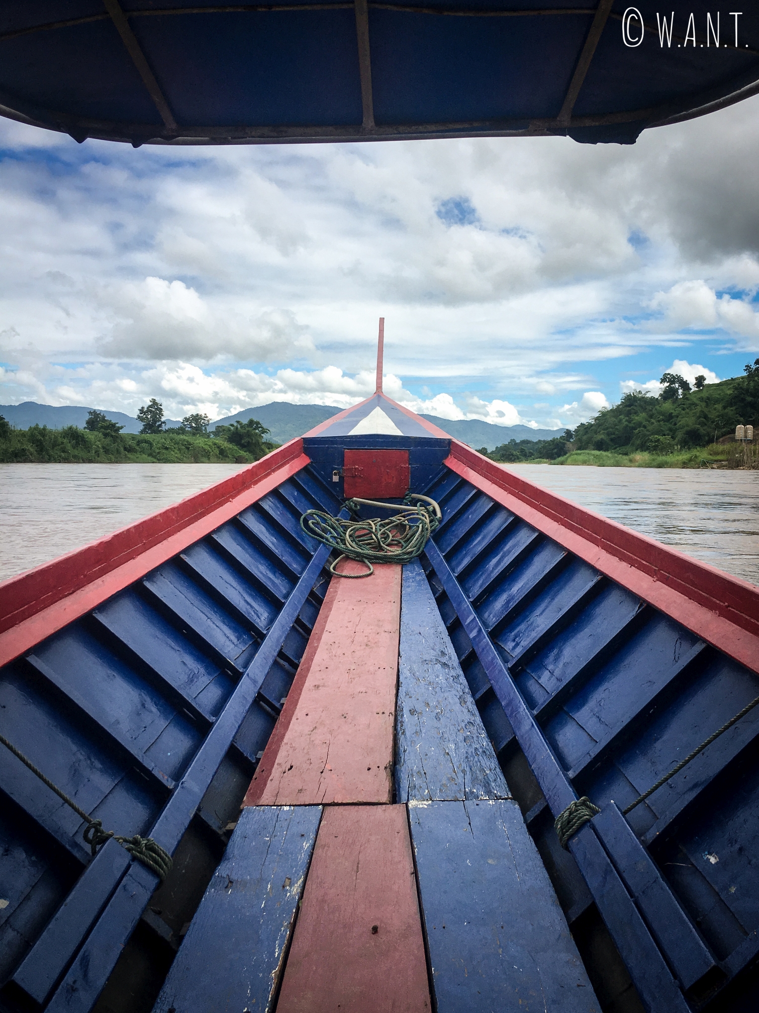 Long boat sur la Kok river à Chiang Rai