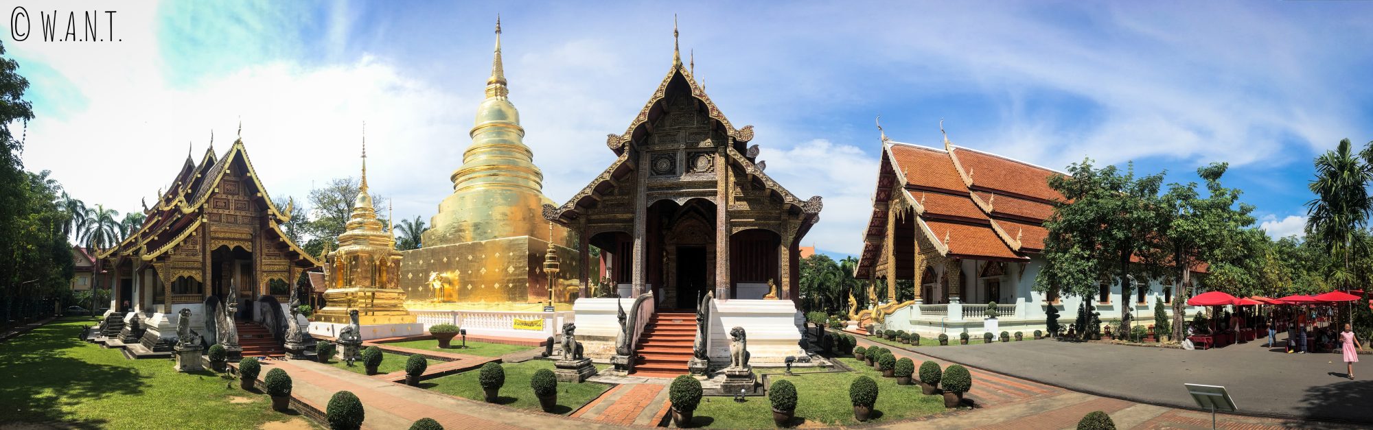 Panorama du Wat Phra Singh de Chiang Mai