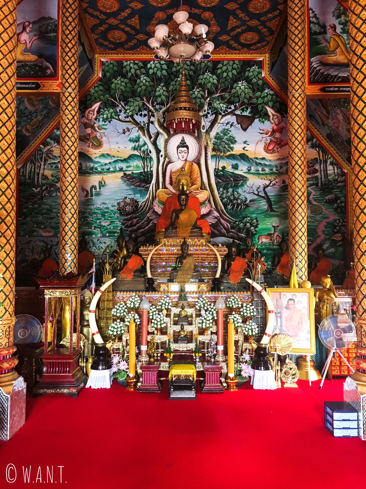 Représentation de Bouddha à l'intérieur du Wat Luang Chan de Chiang Khong