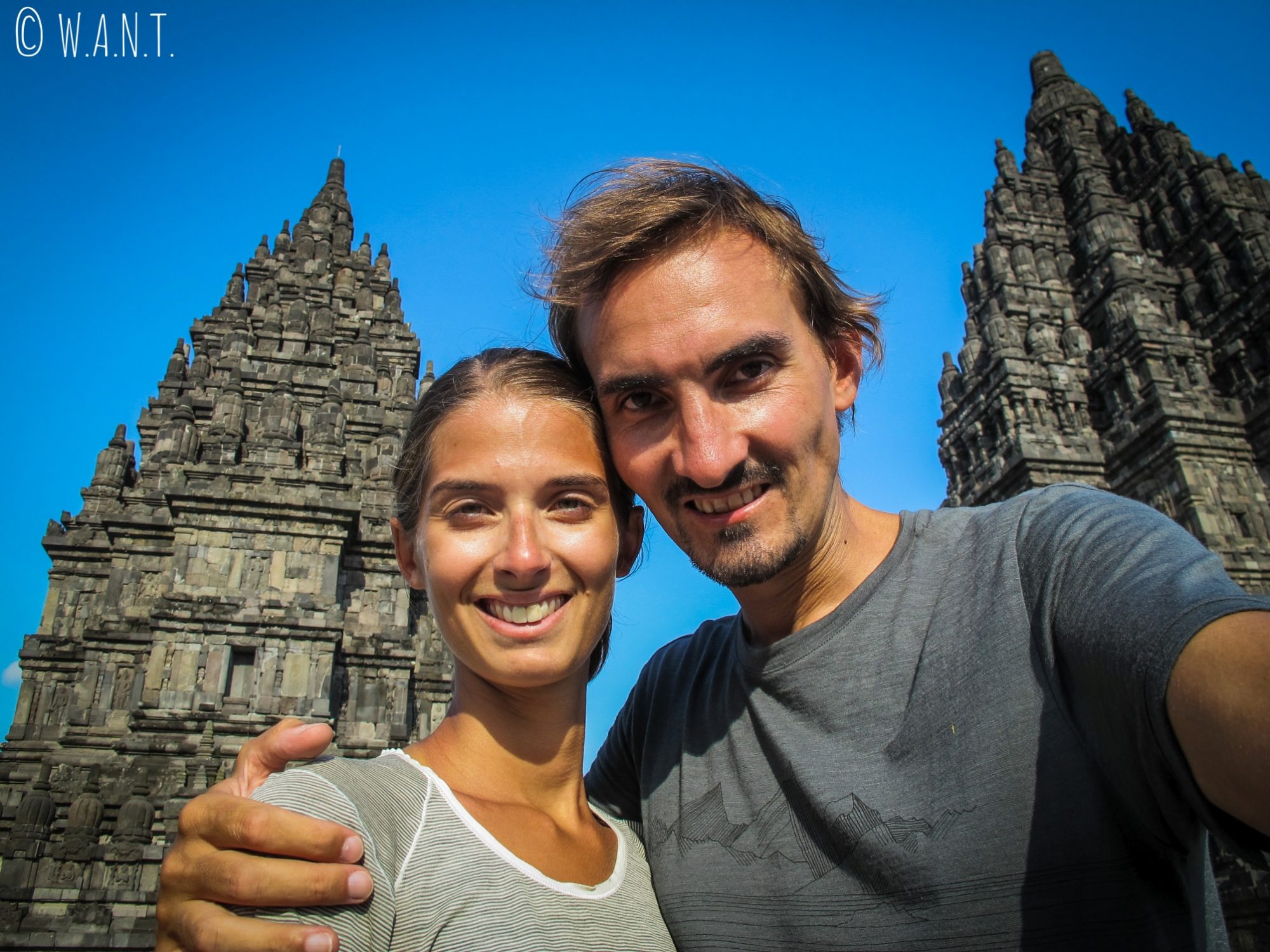 Selfie au temple de Prambanan
