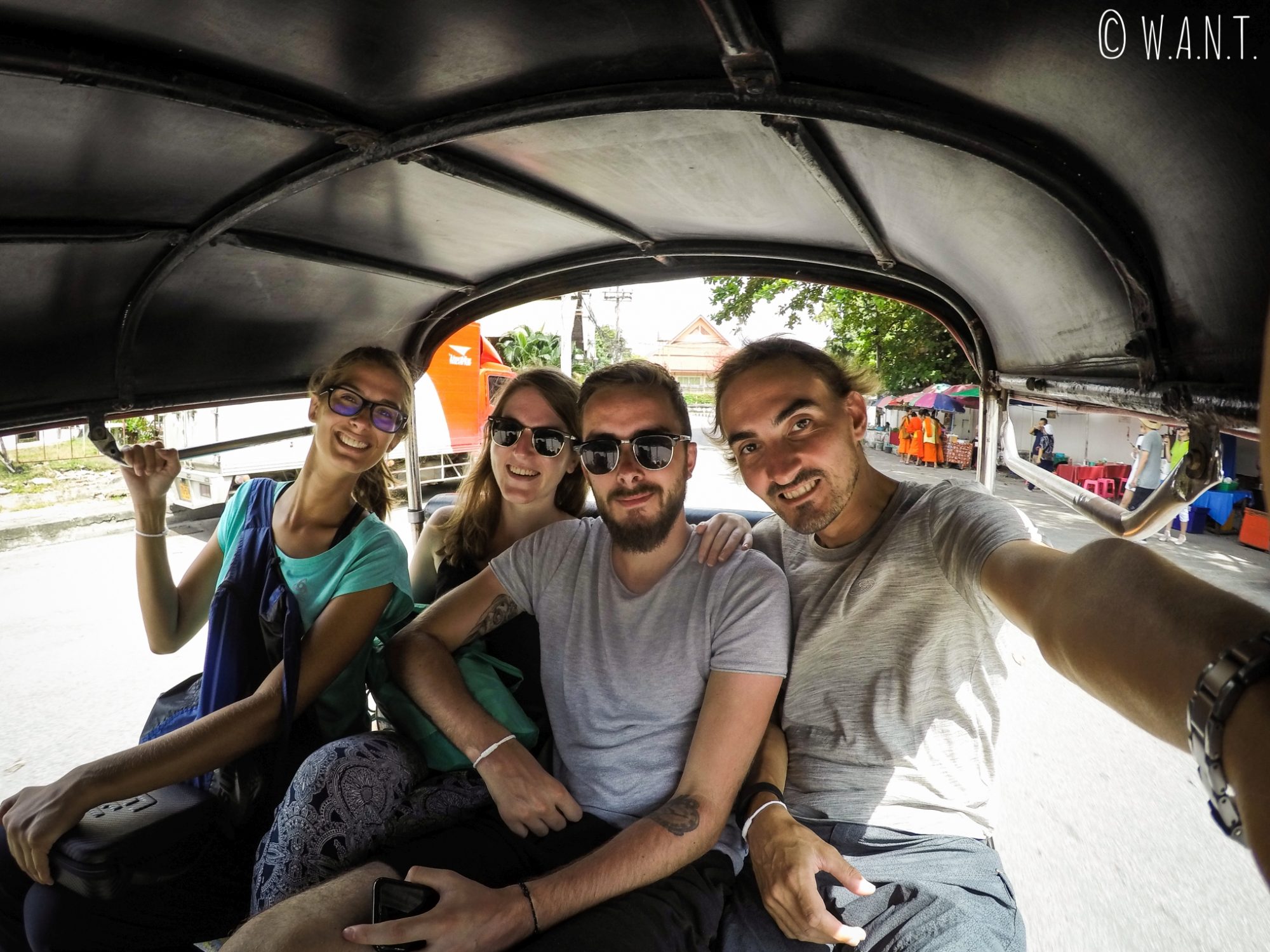Selfie dans un tuk-tuk à Chiang Mai