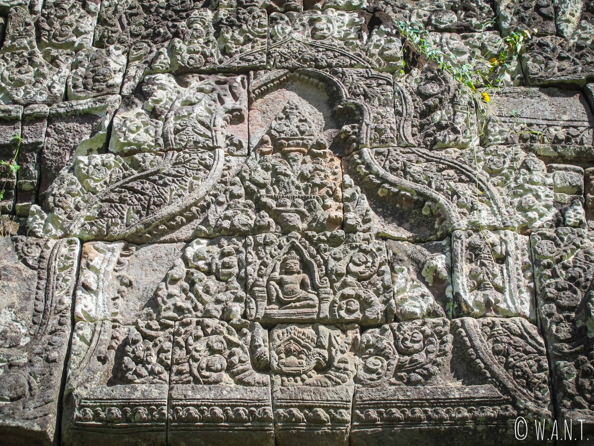 Fronton bien conservé de l'un des deux palais du site Unesco Vat Phou