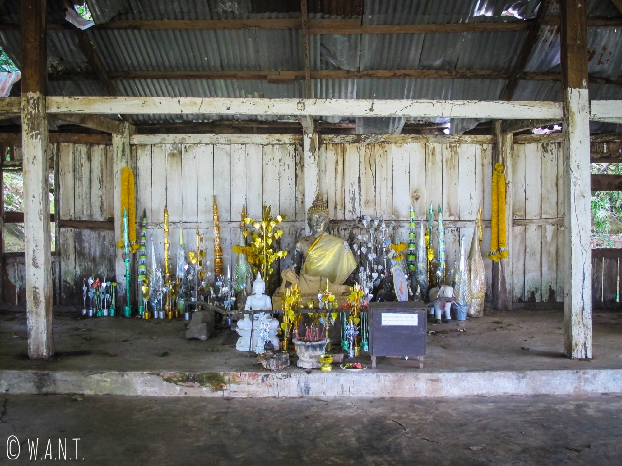 Statue de Bouddha sur le sanctuaire du site Vat Phou
