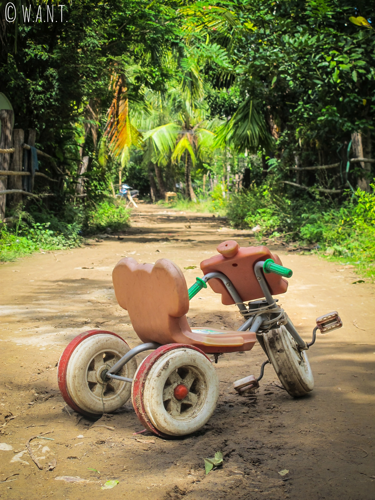 Vélo à l'abandon sur l'île de Don Khon