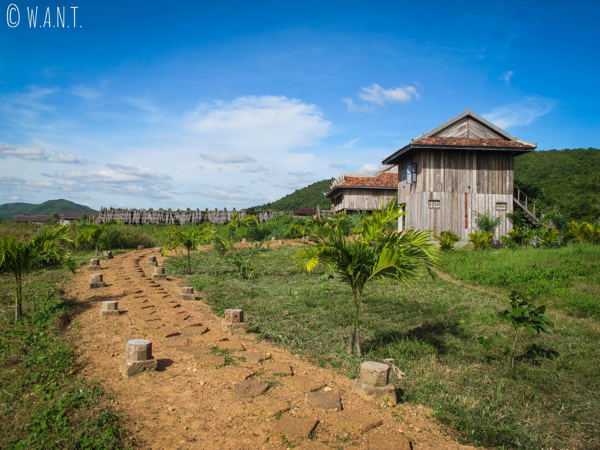 Accès à la plantation de poivre de Kampot que nous avons visitée