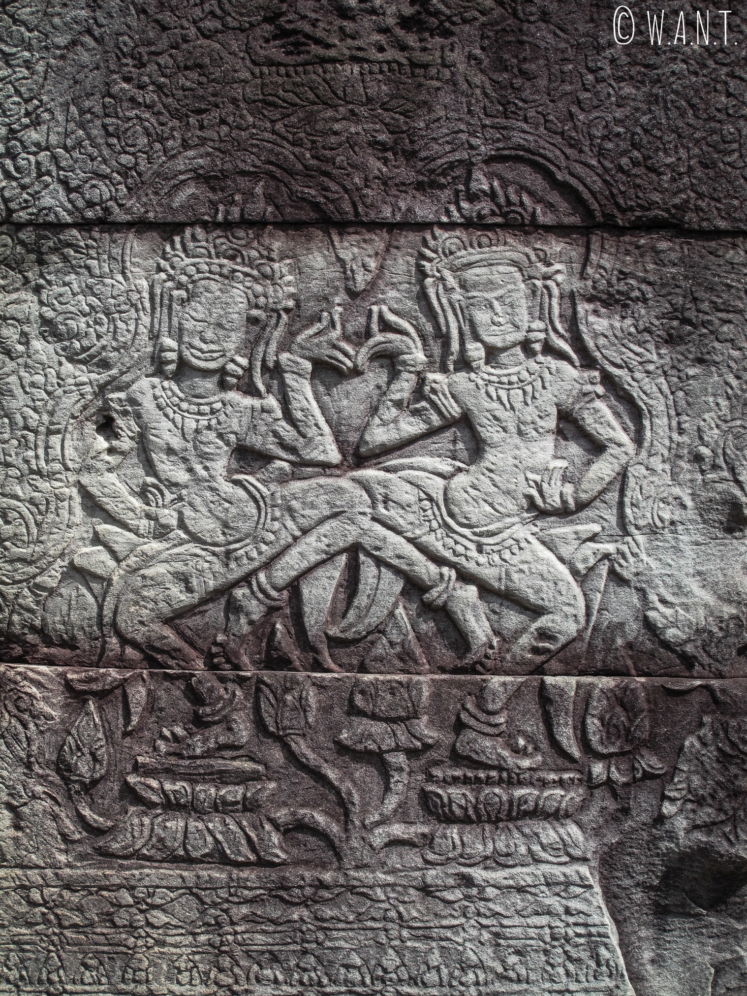 Bas-relief du temple Banteay Kdei d'Angkor
