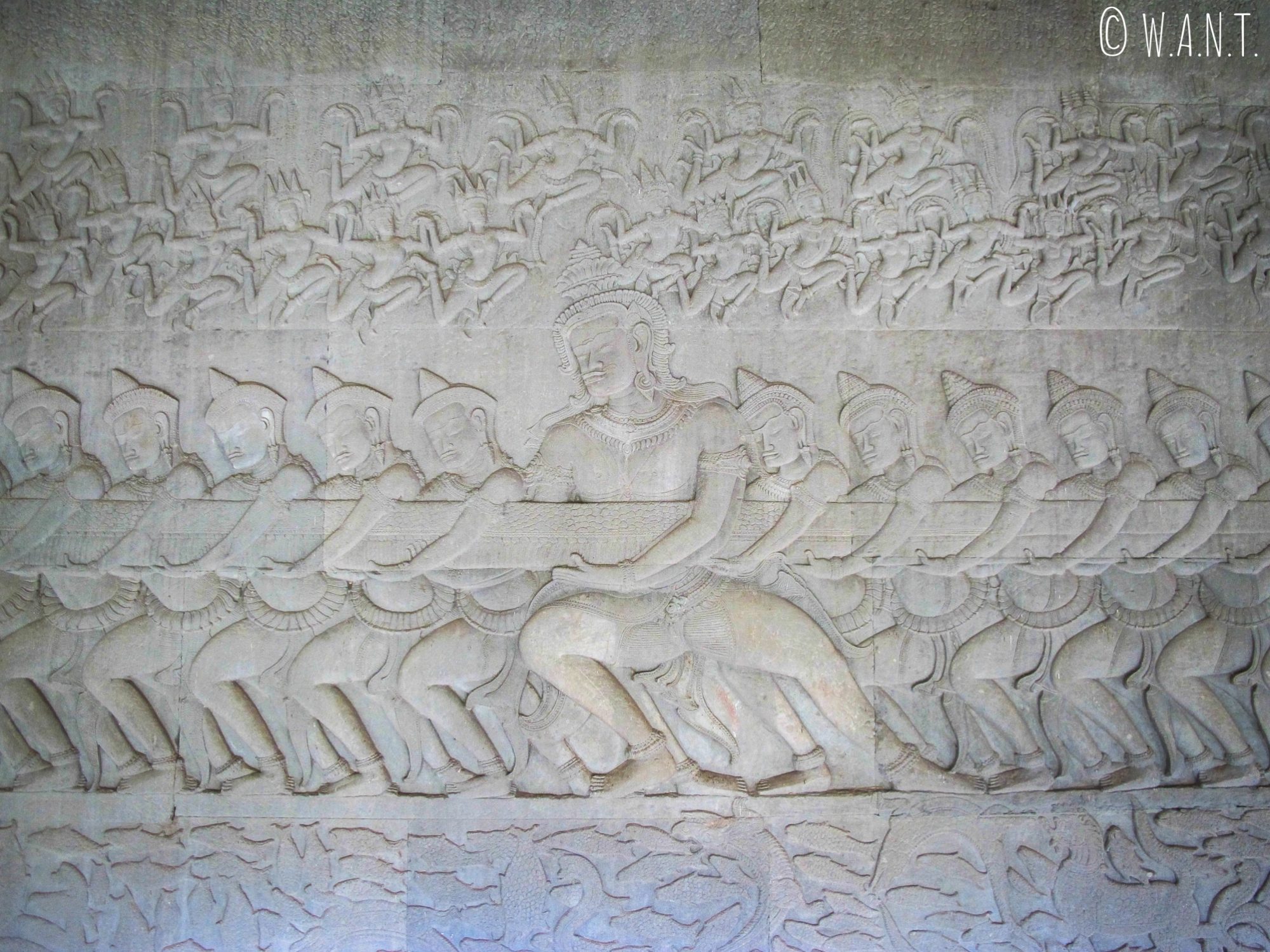 Bas-reliefs d'Angkor Wat à Siem Reap