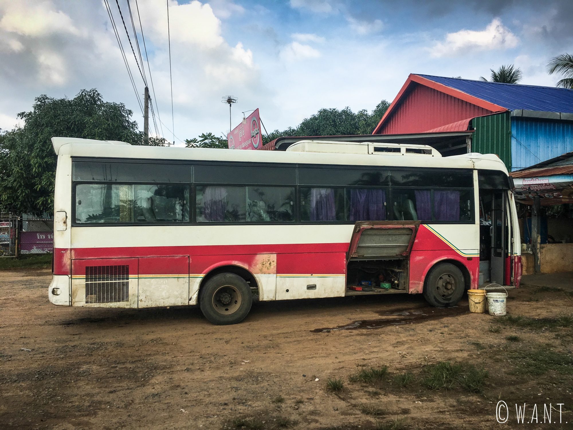 Bus nous conduisant de Phnom Penh à Kep