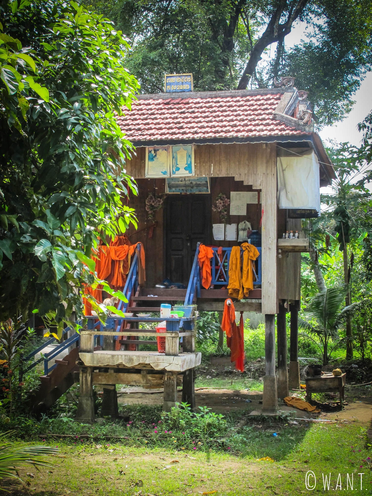 Habitation d'un moine dans un monastère près de Kampi
