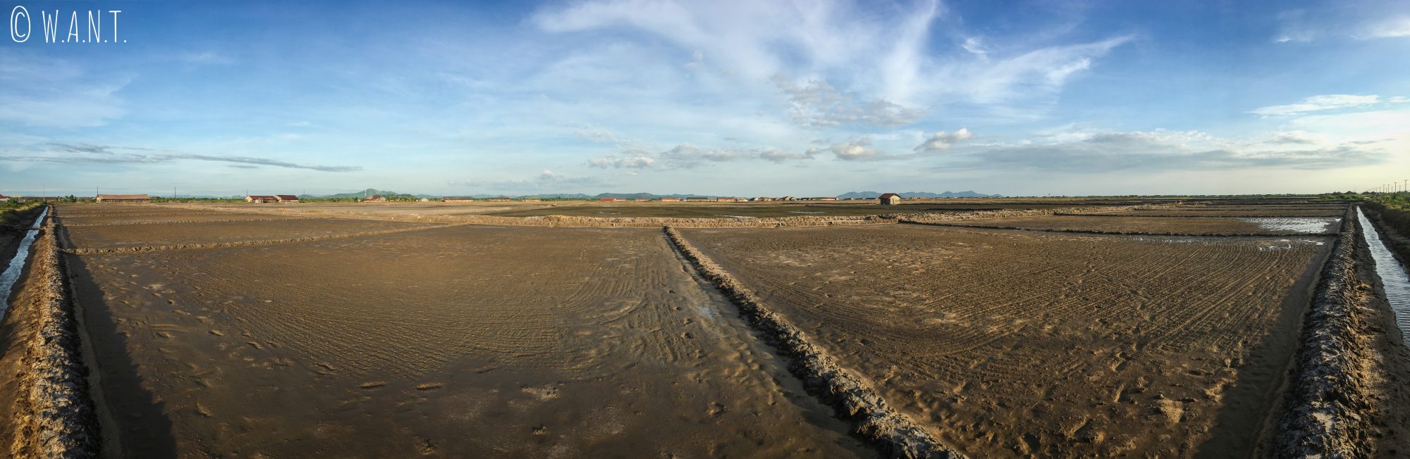 Panorama sur les marais salants de Kampot
