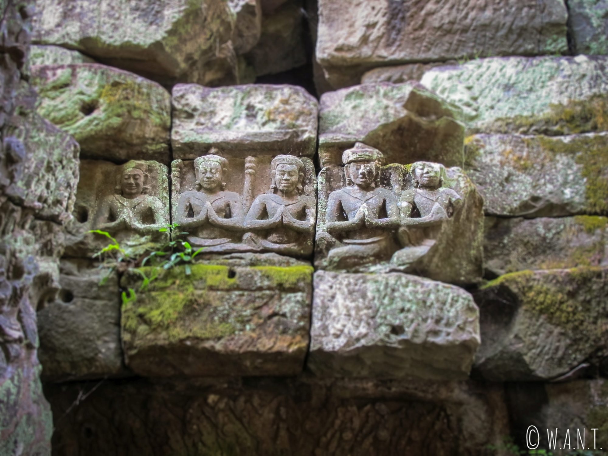 Sculpture du du temple Preah Khan à Angkor