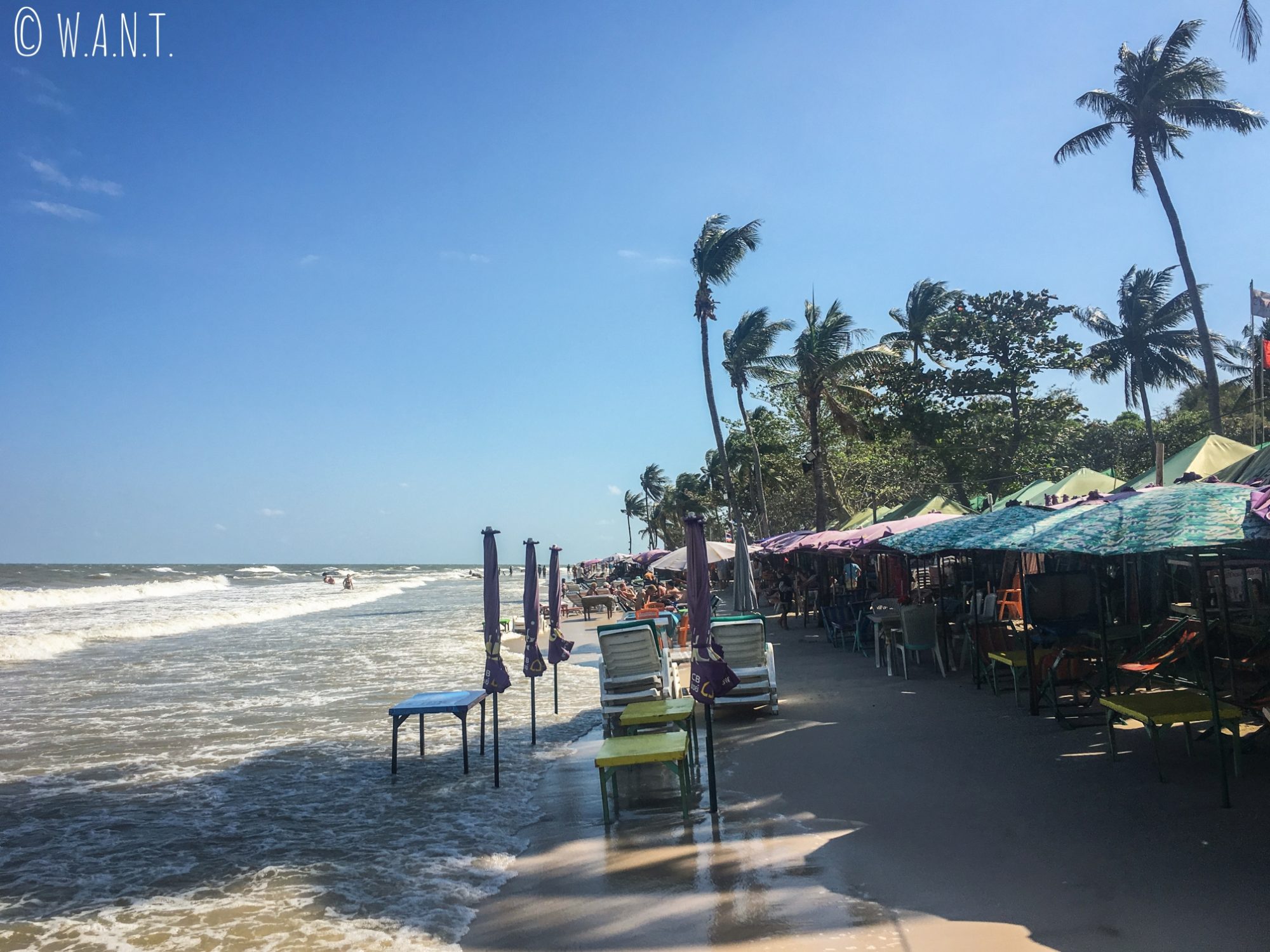 Restaurants sur la plage de Hua Hin