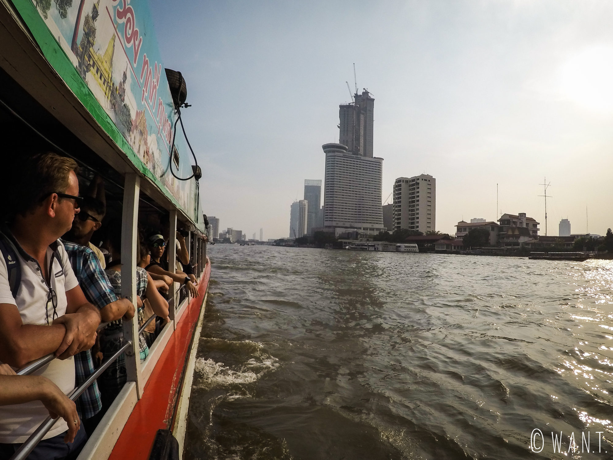 A bord du bateau express sur le Chao Phraya