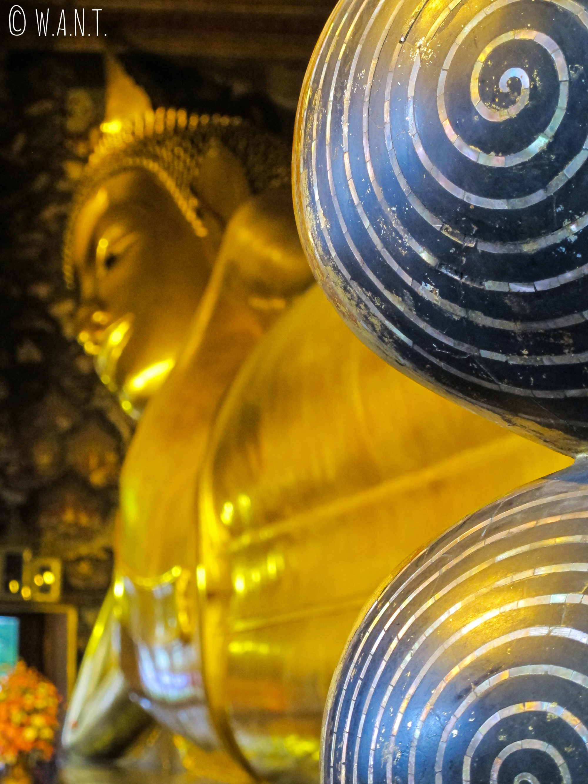 Bouddha couché du Wat Pho de Bangkok