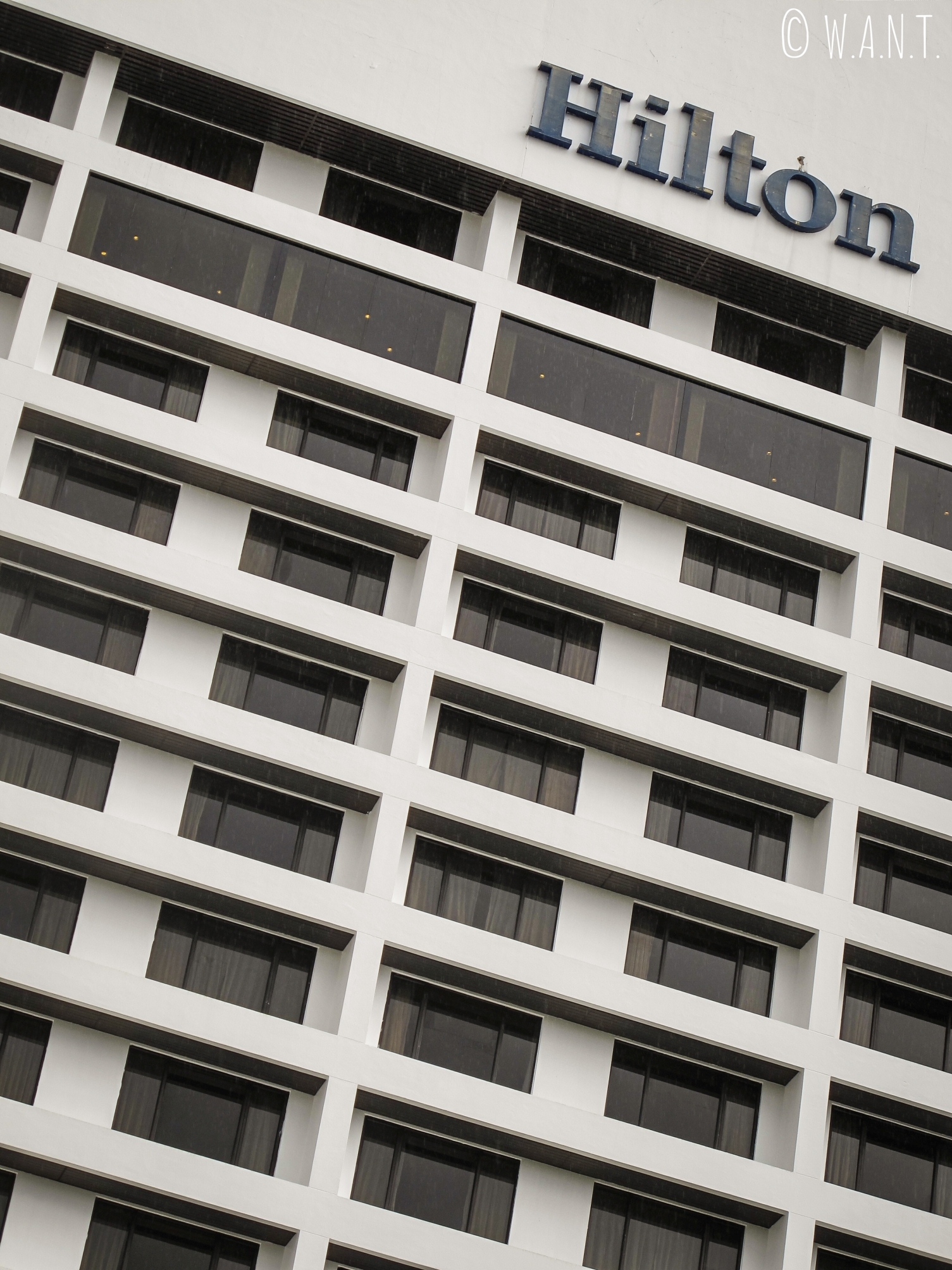Petit clin d'oeil avec la façade de l'hôtel Hilton à Kuching