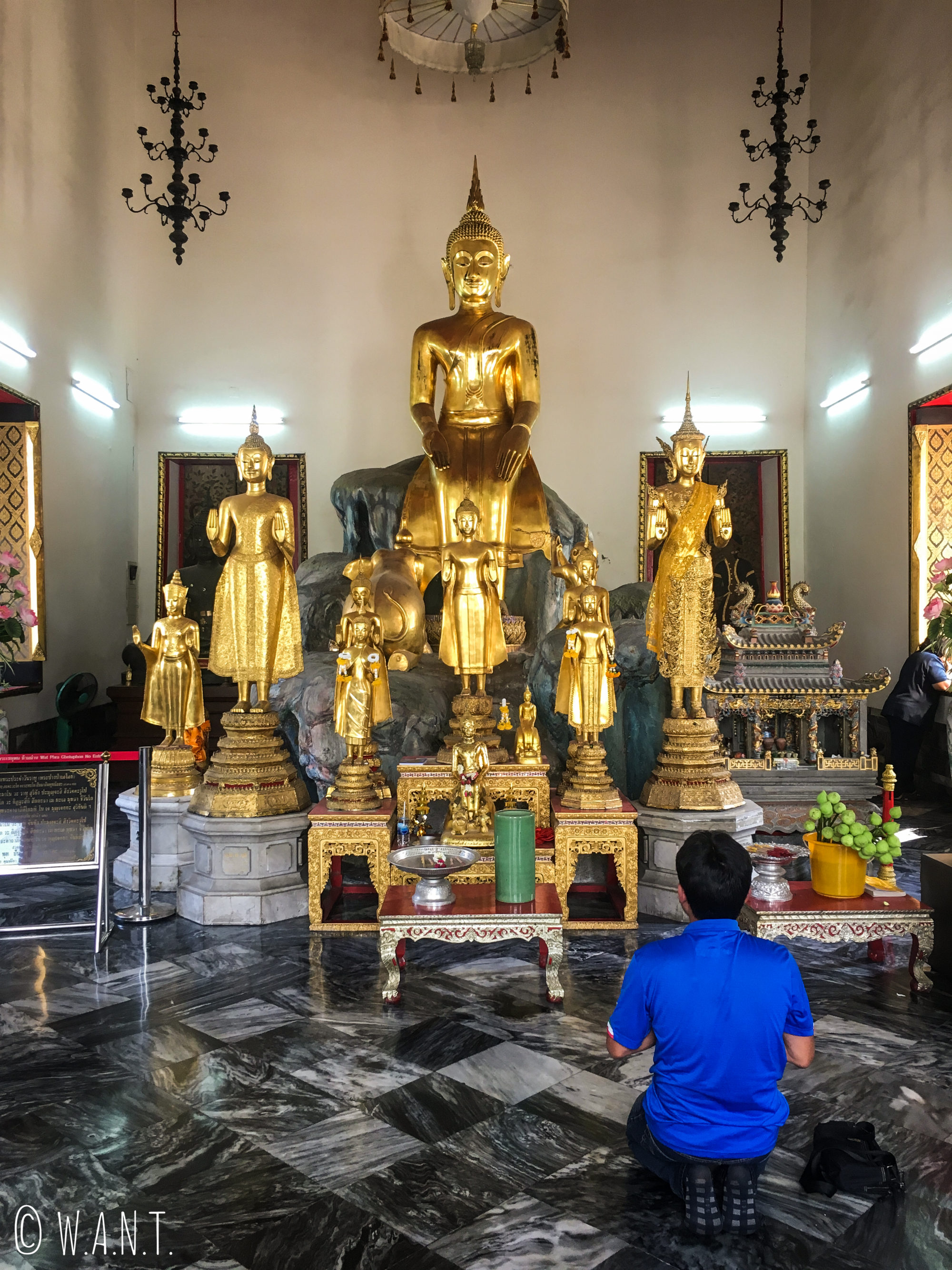 Statue de Bouddha au Wat Pho de Bangkok