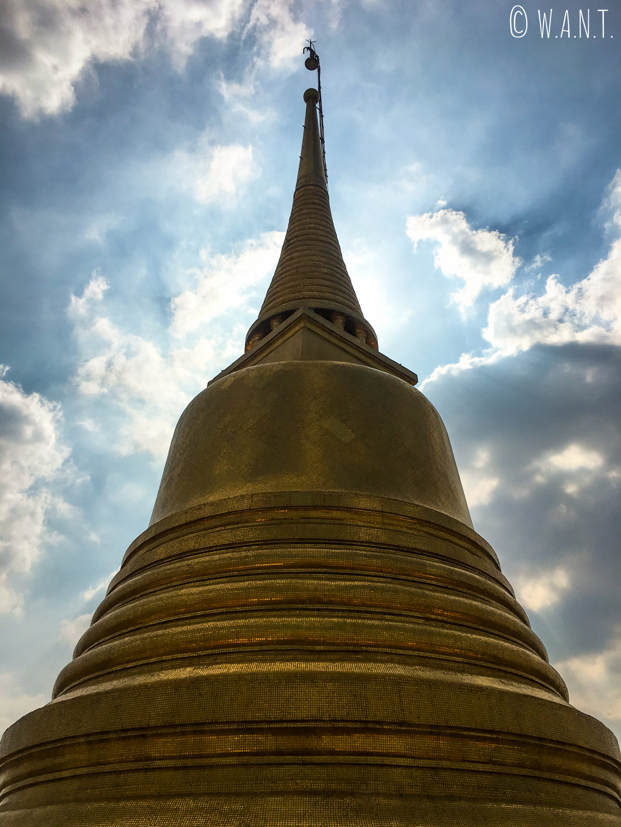 Stupa doré du Golden Mount de Bangkok
