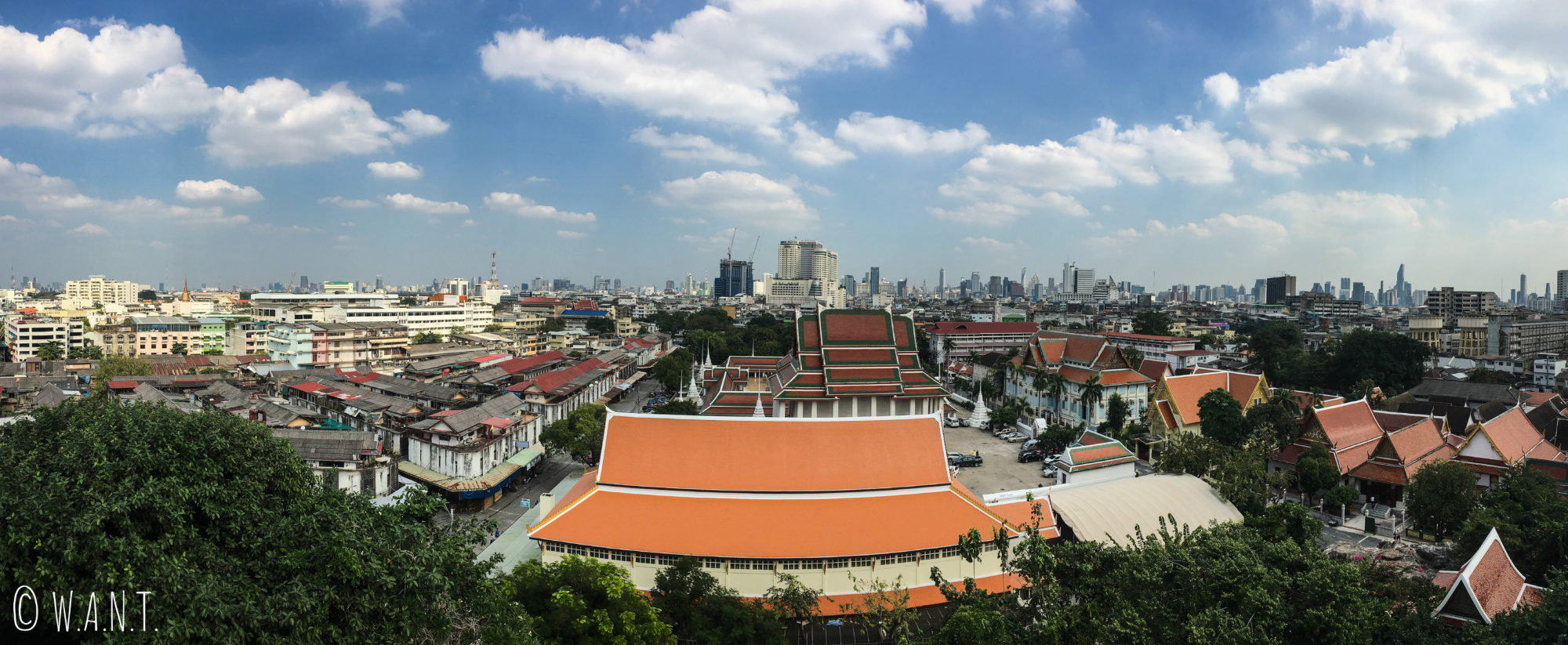Vue panoramique depuis le Golden Mount de Bangkok
