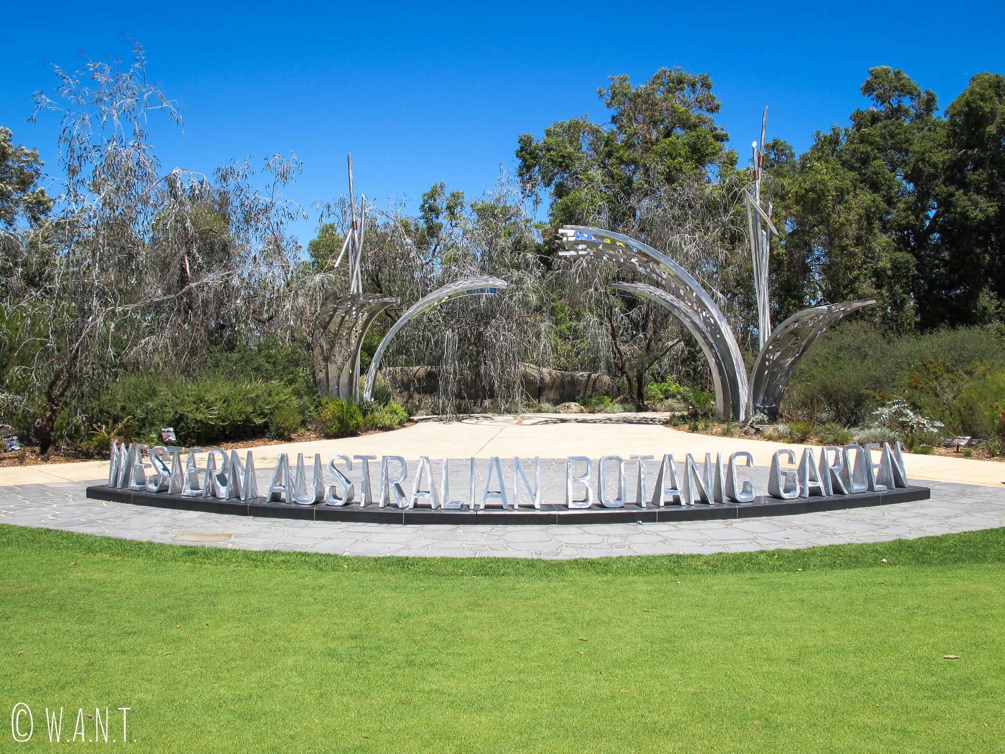 Entrée du jardin botanique de l'Australie Occidentale au Kings Park de Perth
