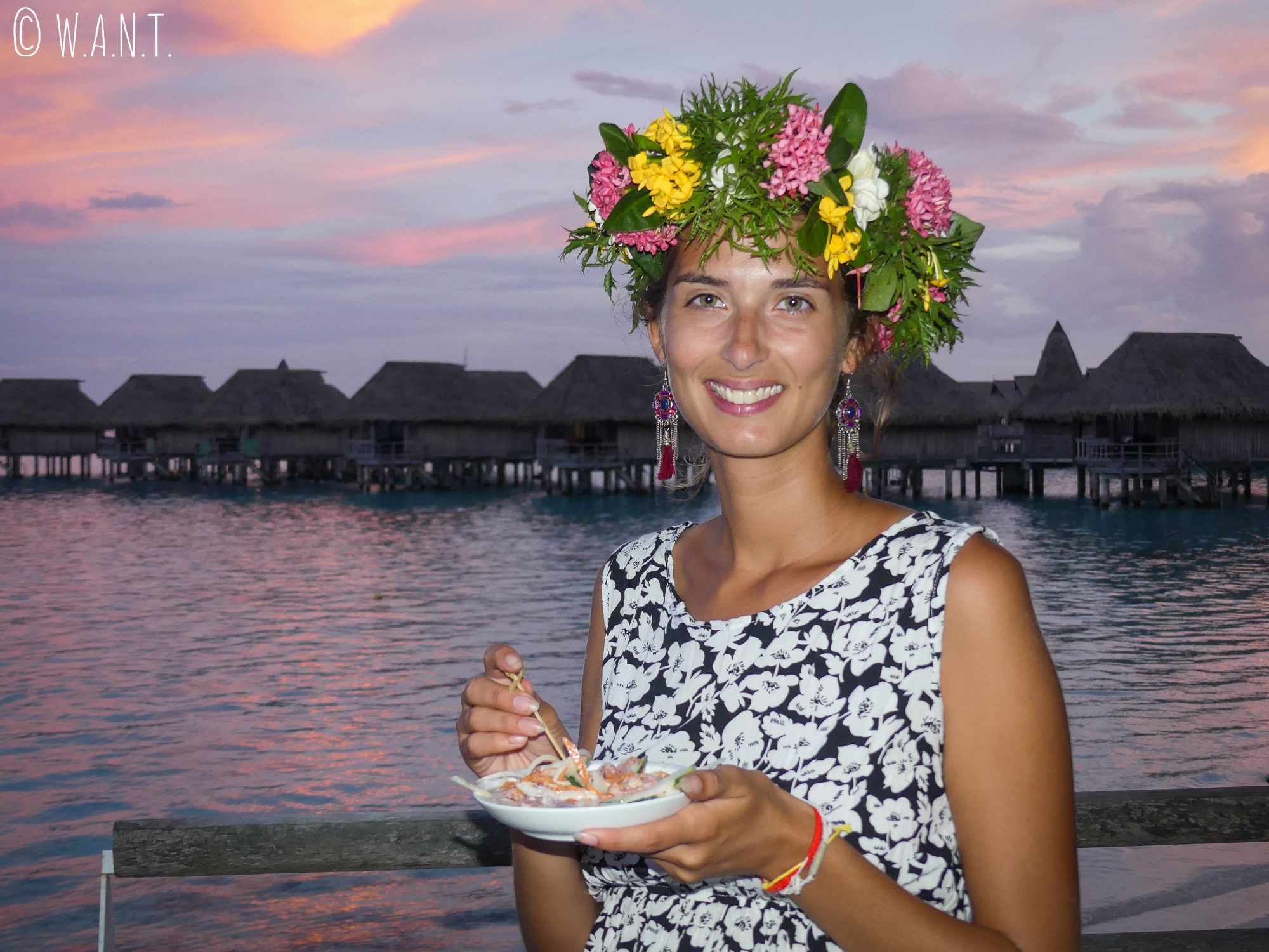 Marion se régale au Sofitel de Moorea avec un délicieux thon rouge à la tahitienne