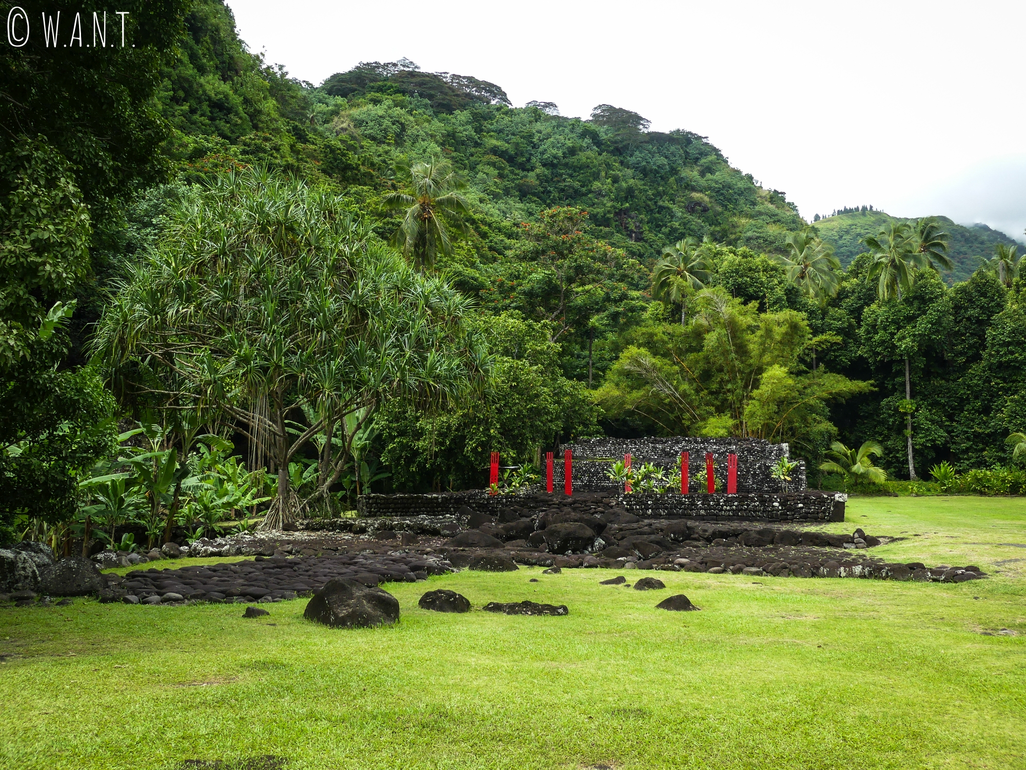 Ruines du Marae Arahurahu de Tahiti
