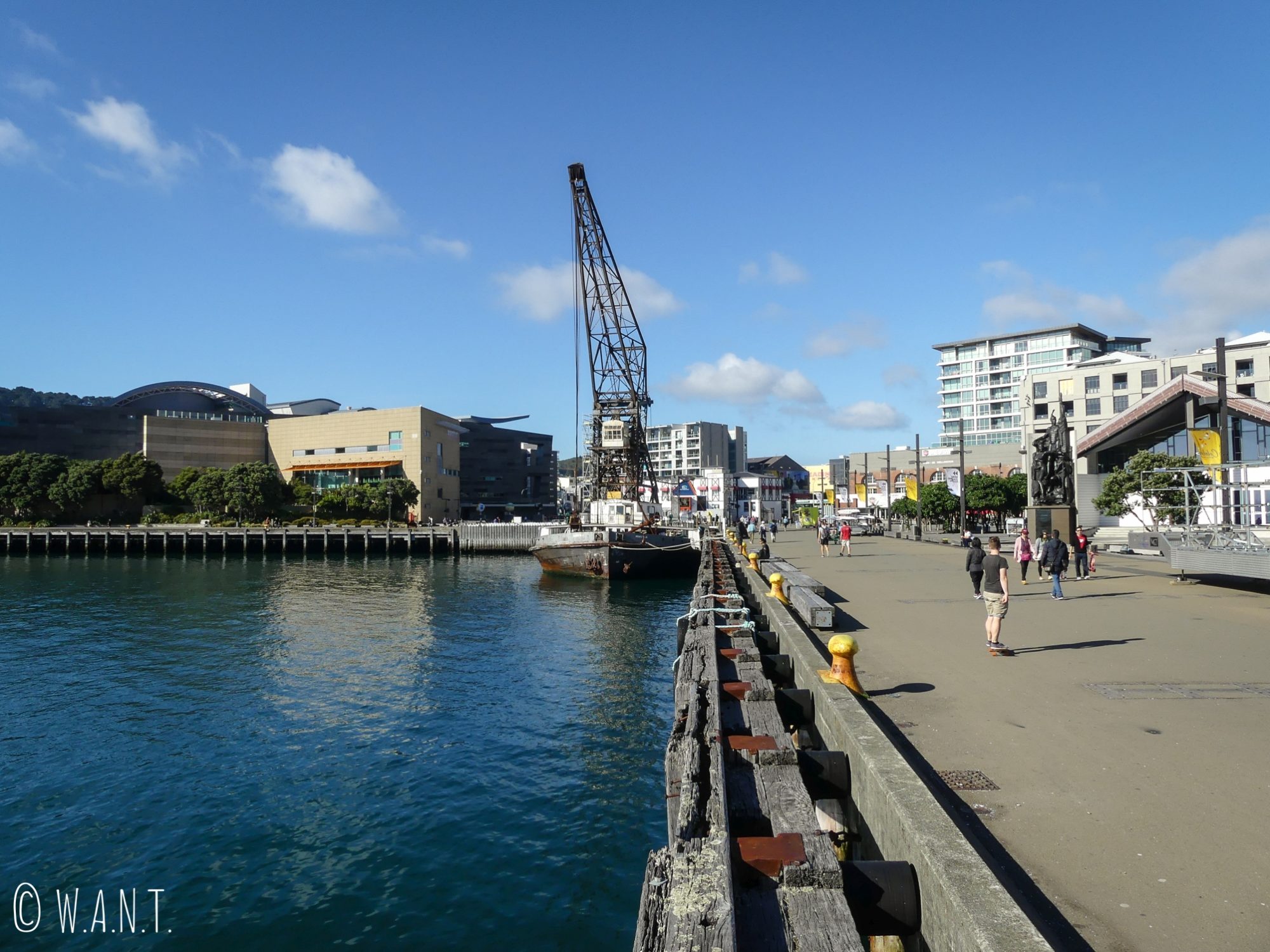 Il est très agréable de se promener le long des quais, dans le centre-ville de Wellington