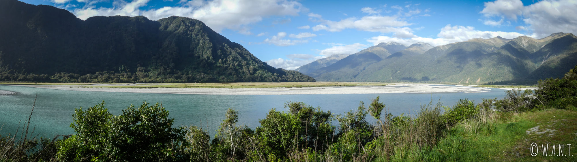Magnifique paysage du Haast Pass sur l'île du sud de la Nouvelle-Zélande