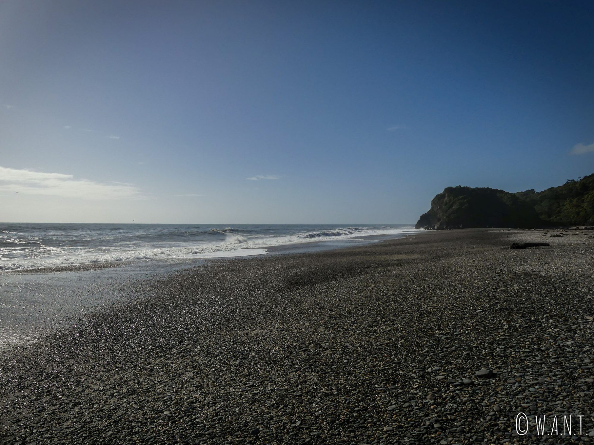 Plage de Ship Creek Beach sur la côte ouest de l'île du sud de la Nouvelle-Zélande
