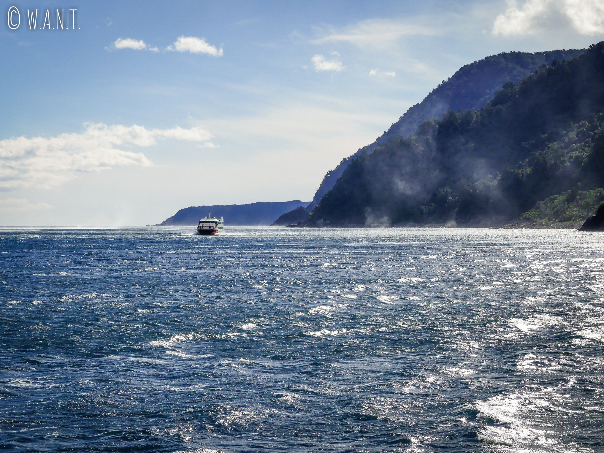 Arrivée sur la mer de Tasman en Nouvelle-Zélande